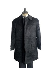 Cappotto Loden Vintage in Lana Mohair Grigio Lord Monopetto Taglia 52 XL da uomo