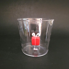 Bicchiere Ichendorf Milano Italia in vetro trasparente con regalo rosso Natale 10 oz