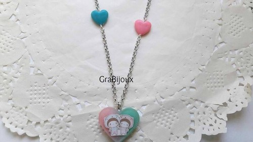 Collana resina ciondolo - , cuore