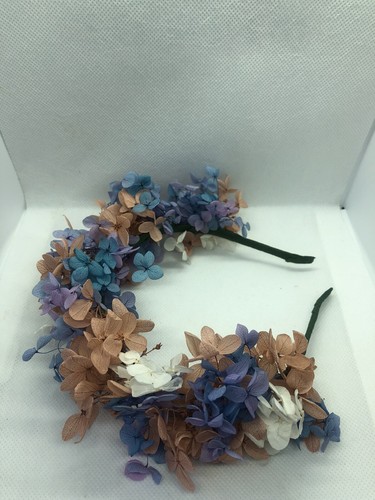 Diadema artesanal flores - artesanal, secas