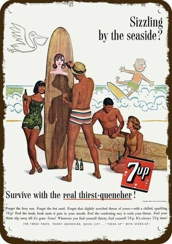 1962 7up soda tavola - soda, da