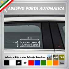 Adesivo Sticker Taxi NCC PORTA AUTOMATICA vinile oracal 3M AVERY prespaziato