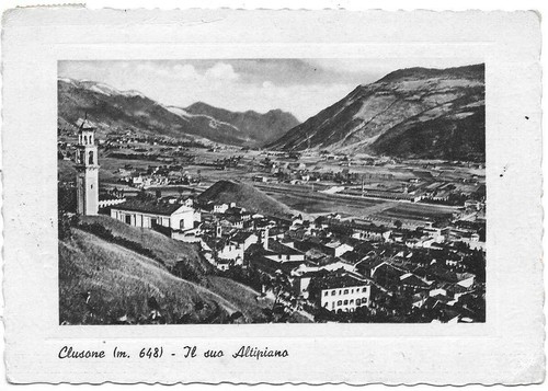 Clusone veduta - clusone, (bergamo).