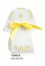 BOMBONIERA SET 10 PEZZI SCATOLA TUNICA PORTACONFETTI DECORO CALICE COMUNIONE