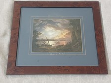 QUADRO CORNICE RADICA DI NOCE