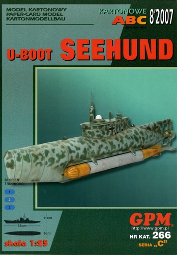 Card model kit seehund - card,