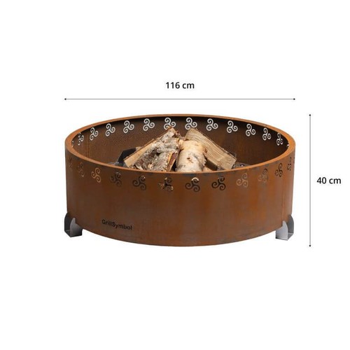 Braciere acciaio corten - braciere,