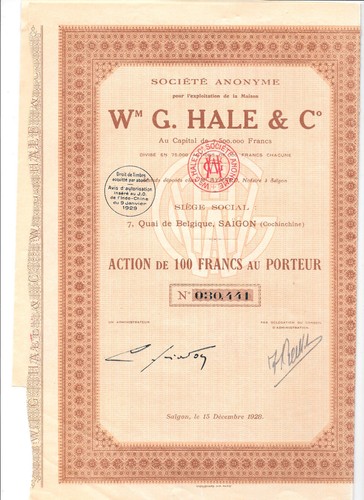 Vietnam hale co 1928 - vietnam,, g.