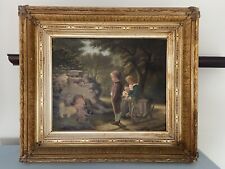 Dipinto olio originale scena di genere William Hall