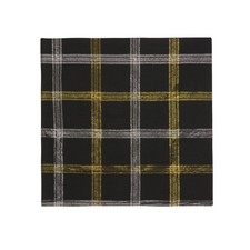 Centrotavola natalizio tartan nero e oro nero Tessile tavola e cucina