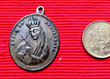Medaglia 19° secolo Maria SS Addolorata devozionale ottone mm 33 X 28