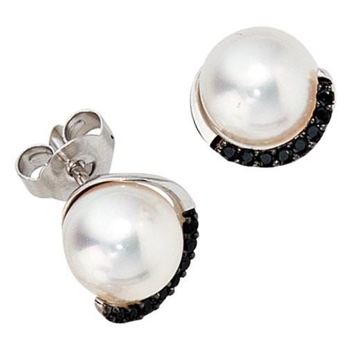 Orecchini perno con perle - con,