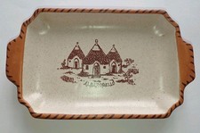 Vassoio Portacenere Alberobello Souvenir Ceramica Vintage Da Collezione