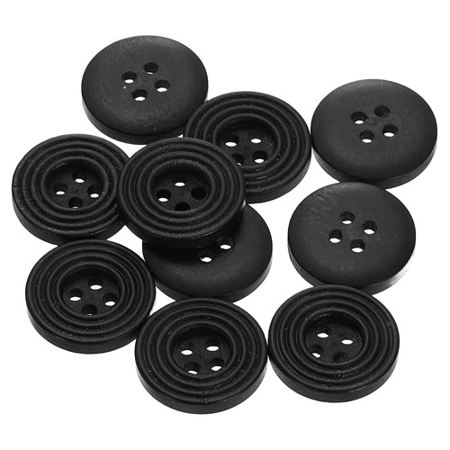 10pcs bottoni legno fori - in,