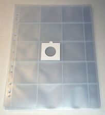 10 FOGLI PER MONETE IN OBLO CORNICI CARTONCINI