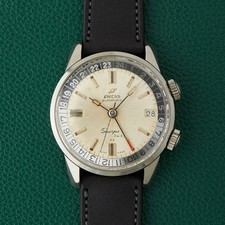Enicar Sherpa Jet 33 Rif. Quadrante patina argento 126/002 doppia corona