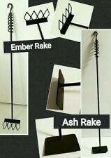 Set stufa/camino a legna combinato, poker, ember e rastrello cenere 27", realizzato da un fabbro