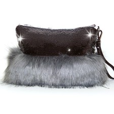 Borsa e Pochette eco pelliccia