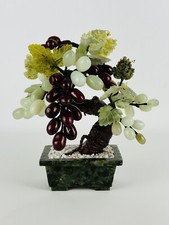 Vaso Cinese In Giada Albero Bonsai In Pietra Arte Orientale XX Sec.