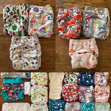 Pannolini lavabili usati solo per 3 mesi di diverse marche e fantasie. 