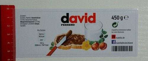Adesivo sticker vetro nutella - vetro,