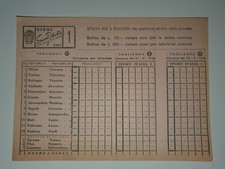 Schedina Totocalcio n.1 1946