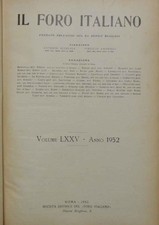 Il foro italiano, a. LXXVII