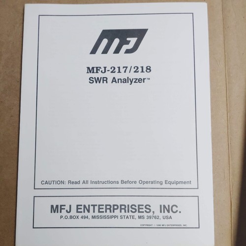 Mfj 217 218 analizzatore - mfj-217,, mfj-218