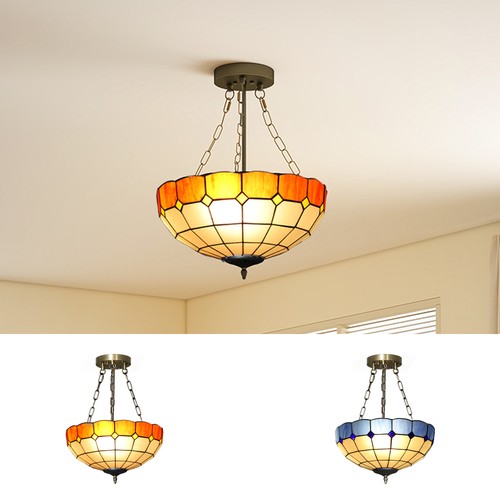 Plafoniera stile tiffany - plafoniera,