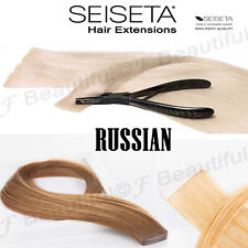 Hair Extension Biadesivo Tape in SEISETA Russian Capelli Veri Russi 6 Fasce Remy