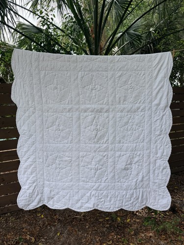Trapunta vintage cotone bianco