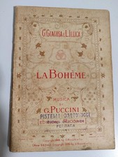 Puccini – La Bohème Libretto 1896/1898 Ricordi Milano – Vintage Italian Opera