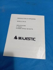 MAJESTIC PB 30 AMPLIFICATORE AUTO 120W Vintage MANUALE USO ISTRUZIONI ORIGINALE