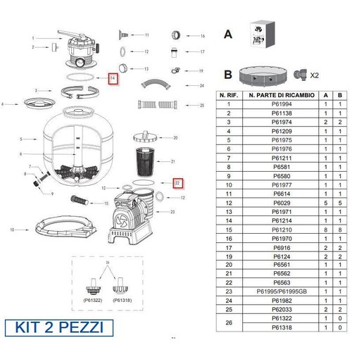 Bestway kit guarnizioni - 2,
