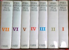 STORIA GENERALE DELLE CIVILTA' 7VV AA.VV. CASINI 1959  LEGATURA CON COFANETTO
