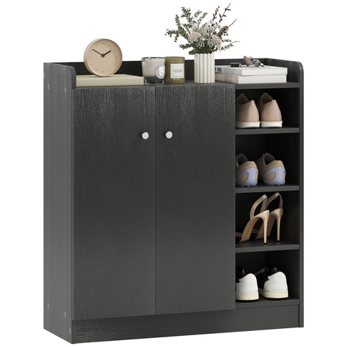 Homcom armadio scarpiera - homcom, nero