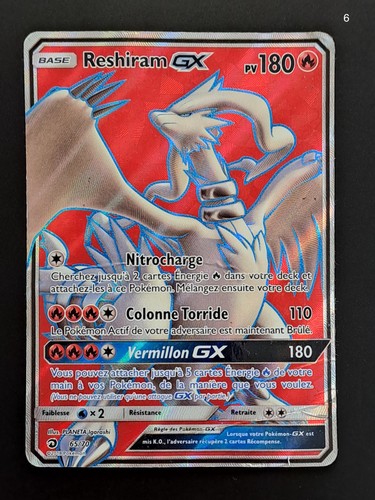 Carte pokémon reshiram - pokémon, gx