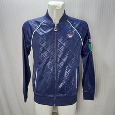 Articolo e4489 felpa uomo Fila blu, taglia IT44/S, ascelle 51cm, spalle 41cm, lu