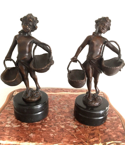 Scultura bronzo angelo francia - bronzo,