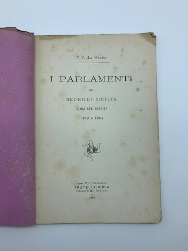 Mantia i parlamenti - g., la