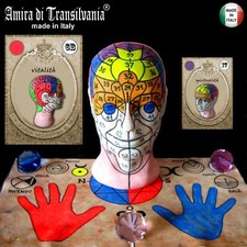 Frenologia medicina tradizionale antica vintage kit testa tarocchi libro medico 