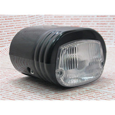 Faro anteriore completo a due luci con carcassa in ABS nera da veniciare per PIA