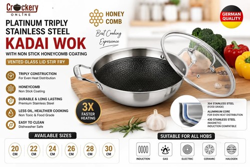 Wok kadai ibrido antiaderente - ibrido,
