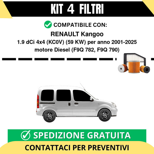 Kit filtri tagliando per - 4,