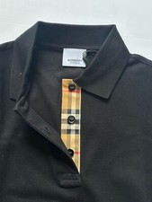 Polo Burberry Check nera