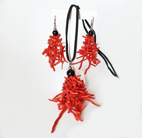 Parure collana e orecchini - -,