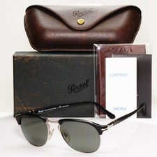 Occhiali da sole Persol 2015 polarizzati nero verde grigio argento 8649-S 95/58 53 mm