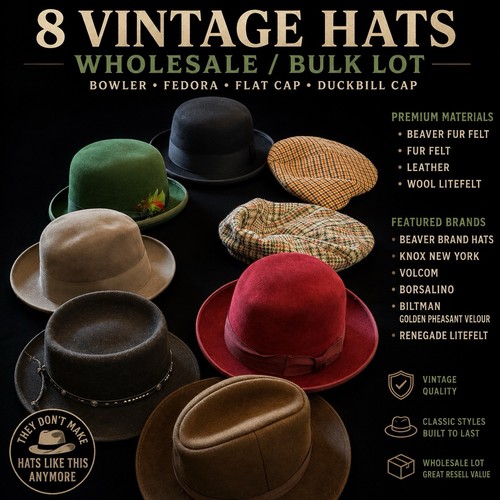 Lotto cappelli vintage - lotto, 8