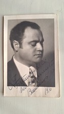 Autografo: BENIAMINO GIGLI (Tenore) - Foto Firmata - Datata 1936 - Rara! Opera