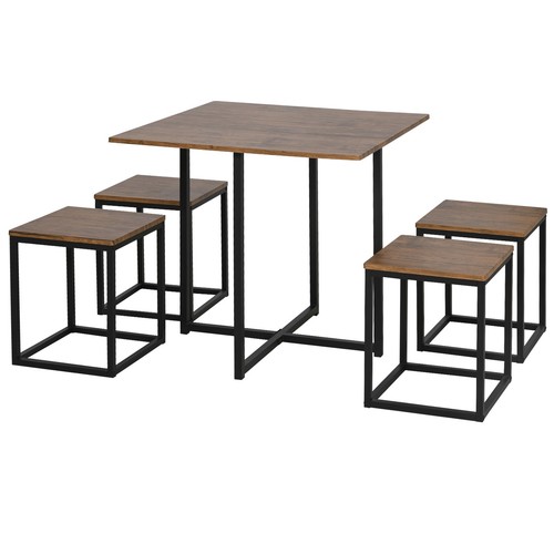 Homcom tavolo con sgabelli - homcom,